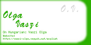 olga vaszi business card